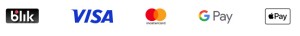 Zapłać BLIK / Visa / MasterCard / GooglePay / Apple Pay